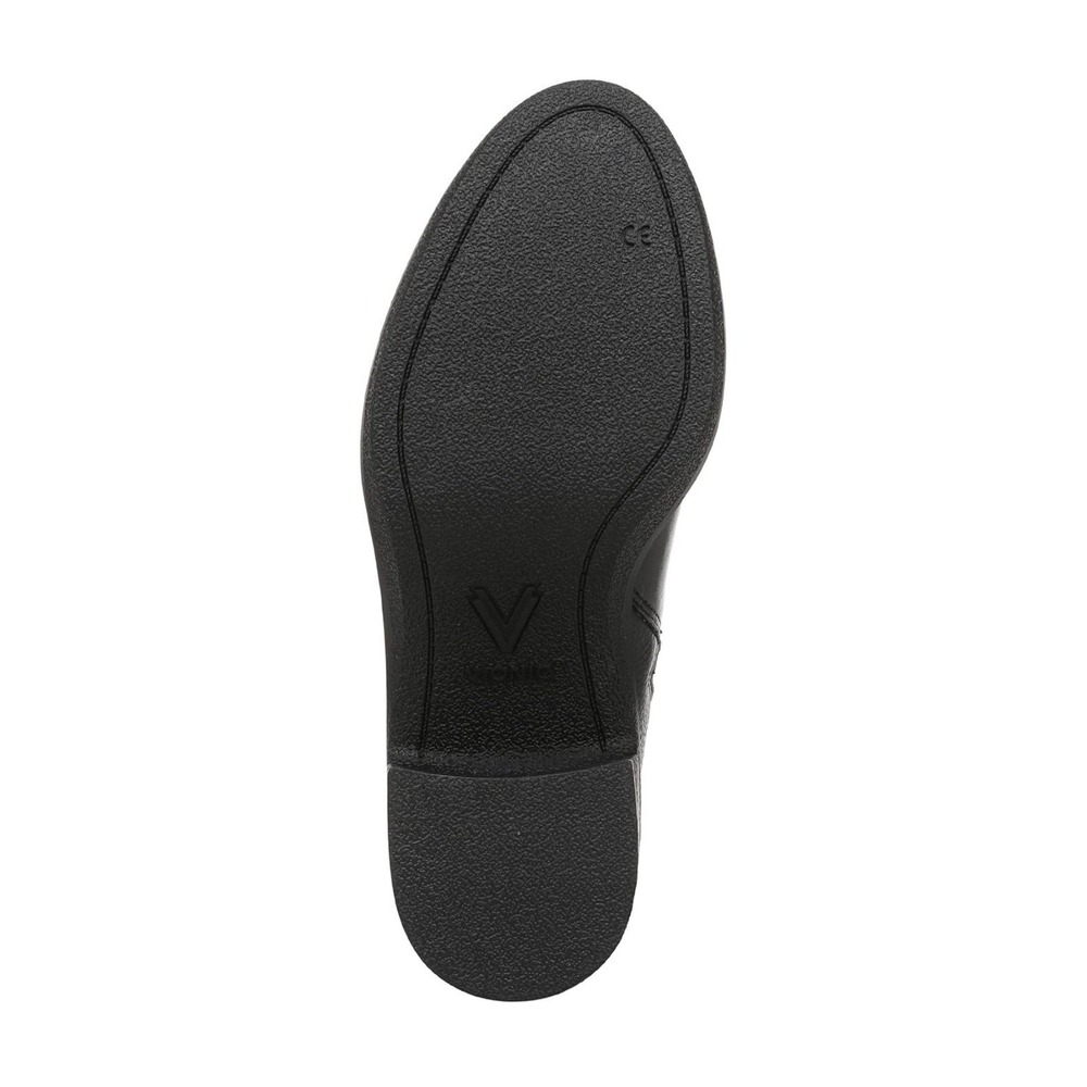 Vionic Savannah Womens 8 Wide Black Leather Waterproof Ankle Bootie 2.75" Heel - Picture 4 of 10
